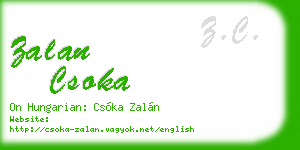 zalan csoka business card